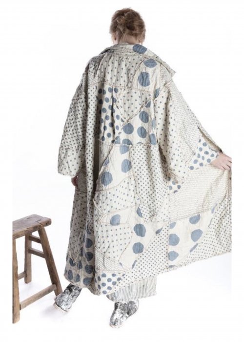 Magnolia Pearl | Quilted Linen Patchwork Sila Coat | Yayoi